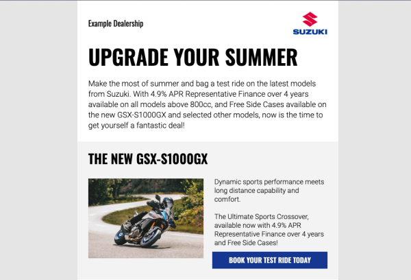 Suzuki email campaigns